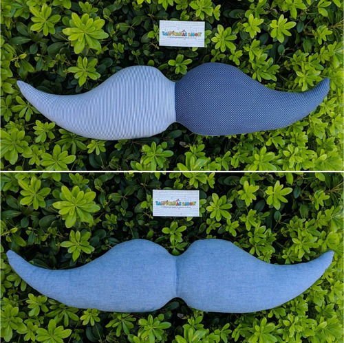 Almohadon Forma Bigote Grande Vellon Tela