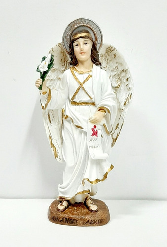 Estatua De San Gabriel Arcángel  - 15 Cm - Resina Poliéster 