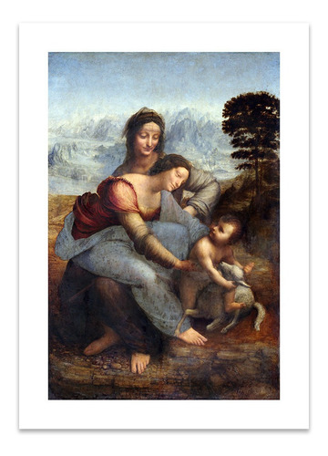 Lamina Fine Art La Virgen Y El Niño Con Santa Ana 45x58