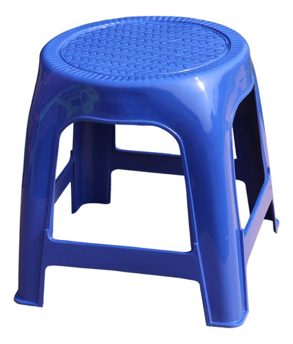 4 Bancos Banquito Plástico Infantil Pequeño Multiusos Color Azul
