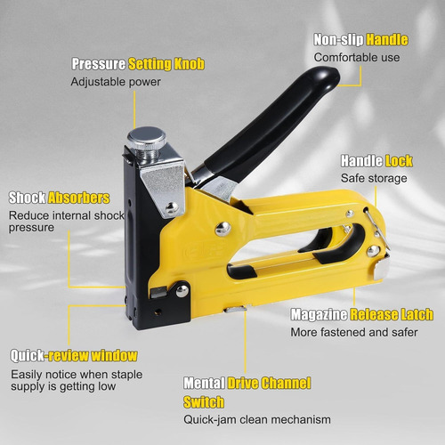 Engrapadora Tapiceria 4 En 1, Grapadora Para Madera Con