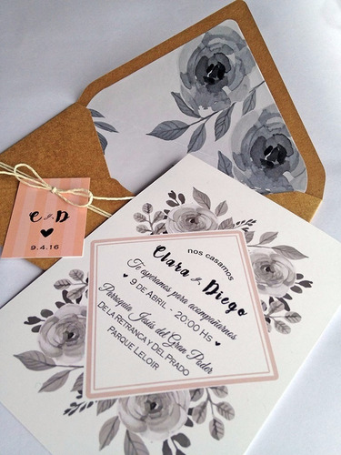 Invitaciones Tarjetas Participaciones Casamiento X10