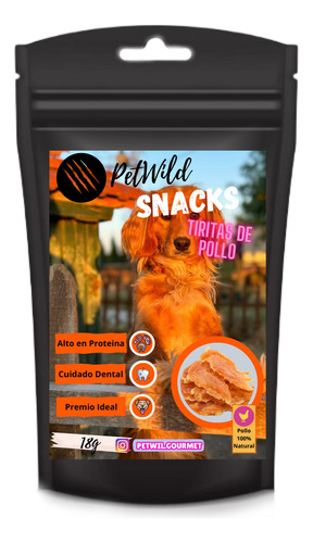 Snacks Naturales Perro/gato Tiras De Pollo Deshidratado 30g 