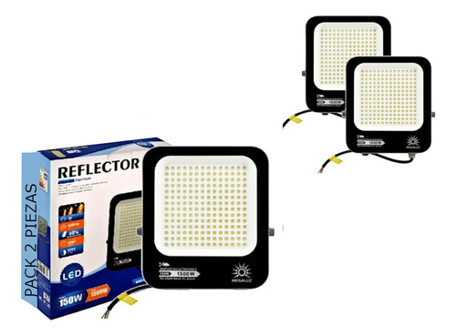 Reflector Led 150w/1500w Ip65 Exteriores 16500lm 2 Piezas