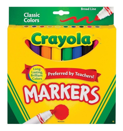 Crayola Supertips 10 Plumones Gruesos Lettering