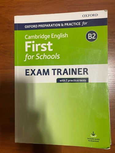Libro De Inglés First For Schools Exam Trainer