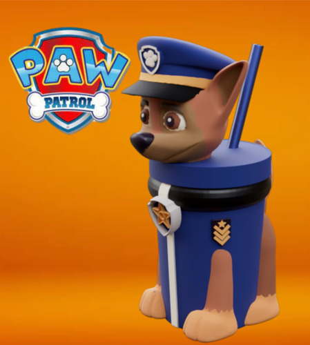 Stl Vaso Chase Paw Patrol Archivo Impresion 3d