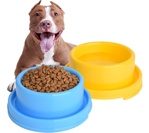 2 Unids Cuencos Para Perros Pet Cachorro Tazones De Comida D