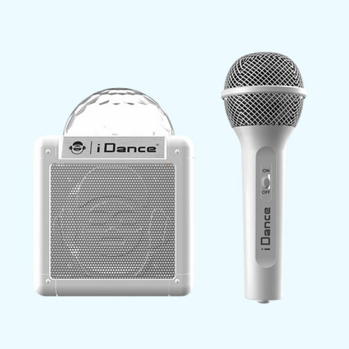 Idance Cube Sing Micrófono Karaoke + Parlante 100 Blanco