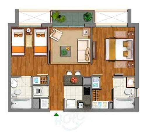 Imagen 18 de 18 de Vende Departamento 2 Dormitorios 2 Baños, 1 Estac.