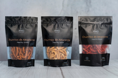 Churritos De Amaranto Pack 3 Kinosuperfoods Chip/chil/nat