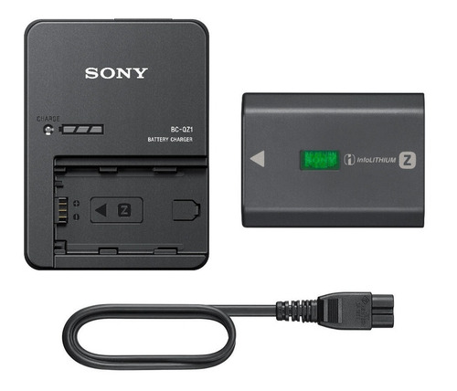 Kit de baterías Sony Np-Fz100 y cargador BC-Qz1 (bivolt), color negro