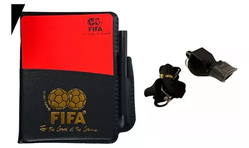 Set Tarjetas Arbitro Lápiz Planillas + Silbato