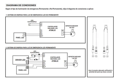 Balasto Autonomo De Emergencia Atomlux 1606 Panel Led 3w 55w
