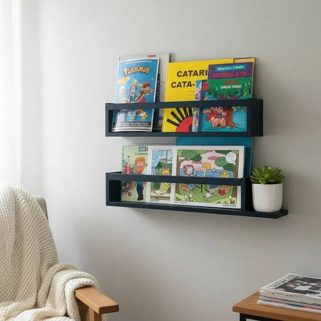 Nicho Porta Livros e Brinquedos para Quarto Infantil – MDF Preto