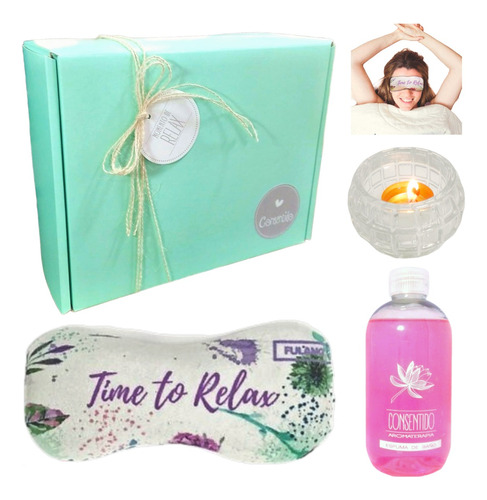 Set Gitf Box Caja Regalo Aroma Rosas Kit Zen Spa N40 Relax