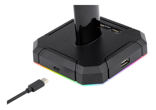 Imagen 7 de 8 de Base Auriculares Redragon Scepter Pro Ha300 Rgb 4x Usb Hub