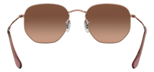 Lente De Sol Ray-ban Hexagonal 0rb3548n Unisex Hexagonal Rojo Pink Gradient Brown Copper Copper