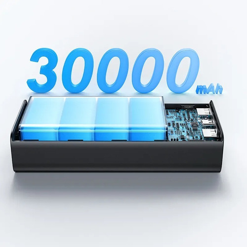 Power Bank 30.000mah 65w Pantalla Digital Cable Tipo C Usams