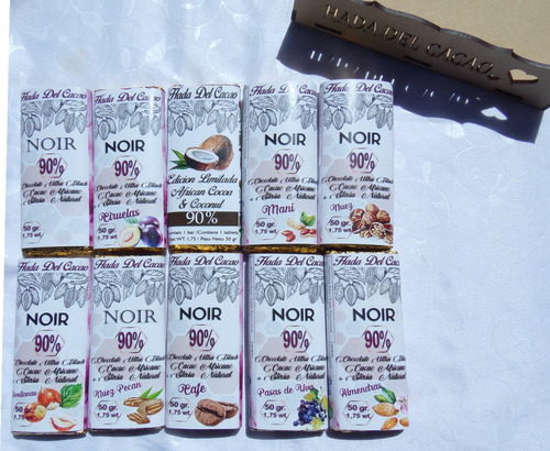 Imagen 2 de 9 de Tabletas De Chocolate 90% - Edicion Especial - Frutos Secos