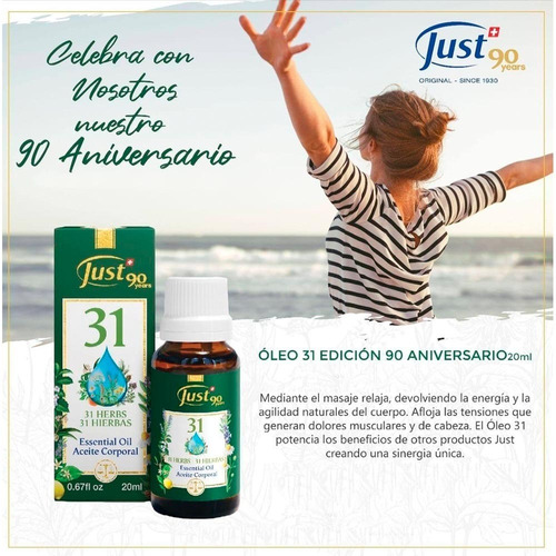 Imagen 6 de 10 de Aceite Esencial Oleo 31 Swiss Just 20ml Original