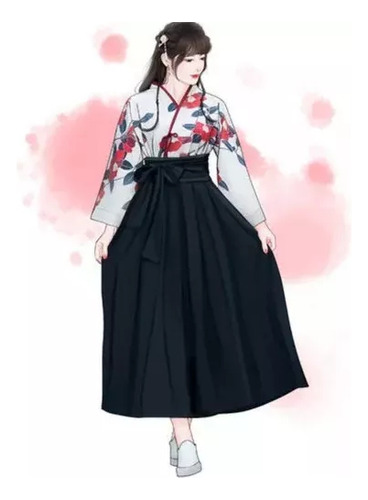 Vestido Kimono Sakura Girl Con Estampado Floral Para Mujer O