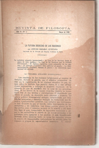 Revista De Filosofia Jose Ingenieros Mayo 1920