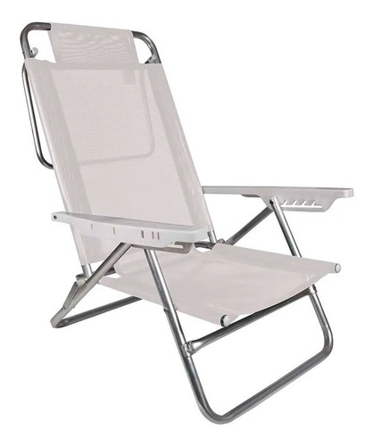 Reposeras Silla De Aluminio Summer Azul Plegable Reclinable