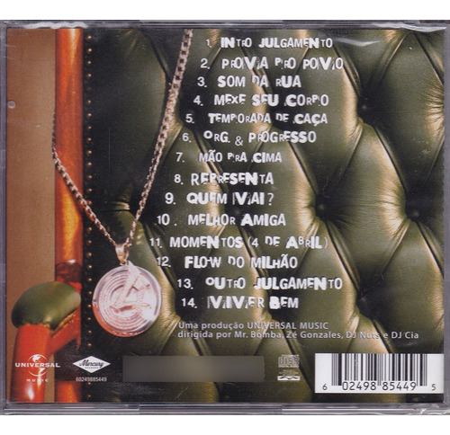 Cd Cabal - Prova Cabal - Universal Music - Lacrado