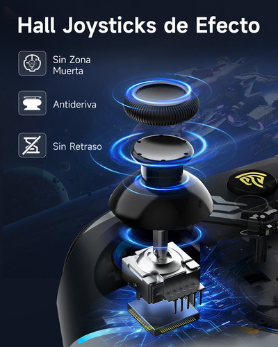Easysmx X15 Inalambrico Control Bluetooth Para Pc Android Ios Nintendo Switch Hall Joysticks Y Triggers De Efecto Gamepad Con 1000mah Bateria Gamer Iluminación Rgb Genial