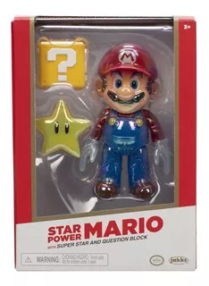 Super Mario Bros Star Power Mario Gold Figure 10cm