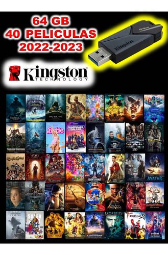 Memoria Usb Kingston 64gb Llena De Pelis