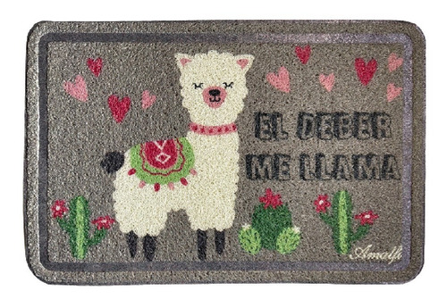 Imagen 1 de 2 de Alfombra Entrada Pvc Estampado Diseños Divertidos 40x60 Cm