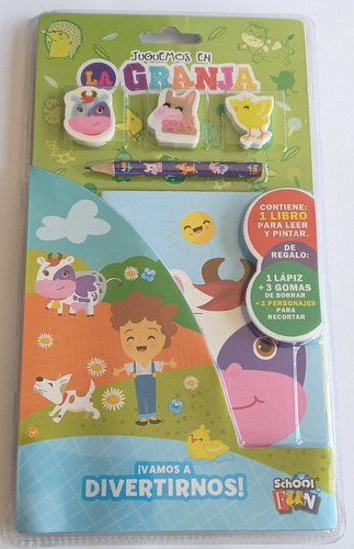 Libro Para Niños Con Actividades Juguemos En La Granja