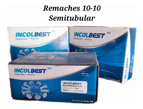 Incolbest Remaches 10-10 Para Bandas De Frenos (500 Unid.)