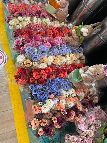 Ramo Flores Peonias Artificiales Rosa Novia Boda Centro Mesa