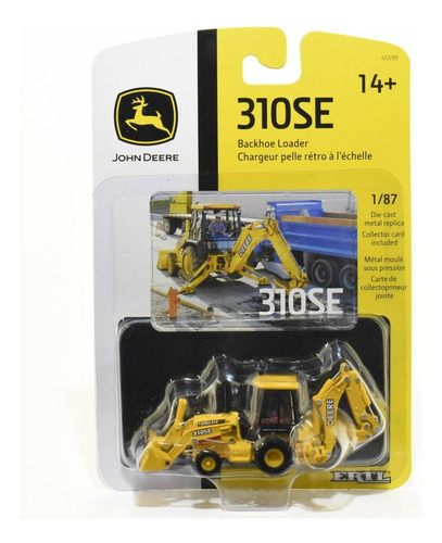 1:87 Retroexcavadora John Deere 310se - Ertl Amarillo