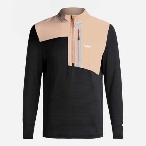 Poleron Hombre Karova Nano F 1/4 Zip Taupe Lippi