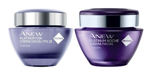 Set X 2 Avon Anew Platinum Crema Facial -