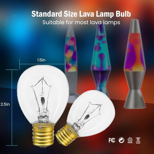 Bombilla De Lámpara De Lava E17 25w 36 Cm Base E17