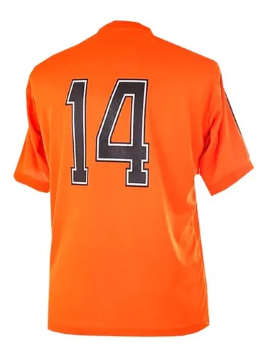 Camiseta Holanda Titular Retro 1974 Johan Cruyff #14- Adulto