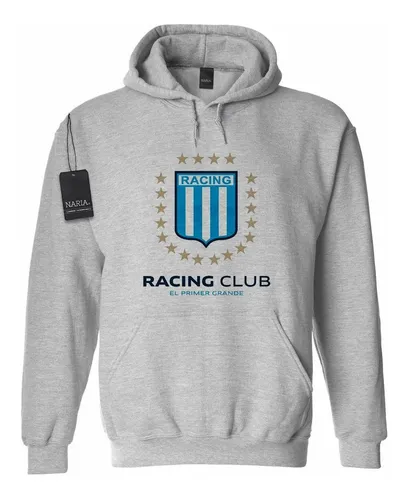 Buzo Canguro Ni o Racing Club Dibujo Art Logo Dera5