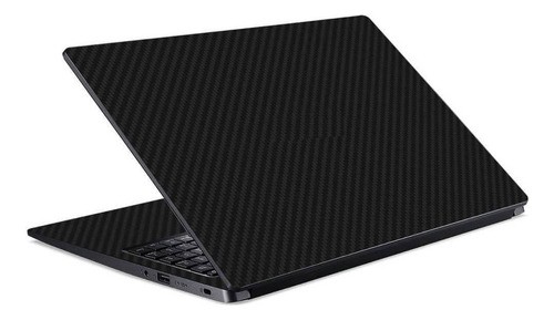 Skin Adesiva Película P/ Notebook Lenovo Ideapad 3 15-itl Cor Fibra De Carbono Preta
