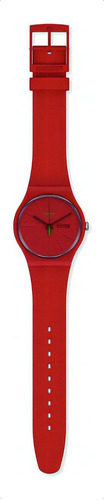 Reloj Mujer Swatch So29r700 Cuarzo Pulso Rojo En Poliuretano