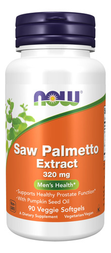 Saw Palmetto Extract 320 Mg 90 Cápsulas Blandas Vegetales
