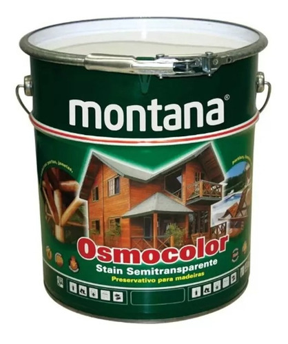 Lata Osmocolor Stain Verniz Montana 18 Litros Cores Acabamento Semi transparente Cor Branco