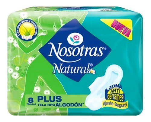 Pack X 3 Unid Toallas Femeninas Natural Plus 8 U Nosotras