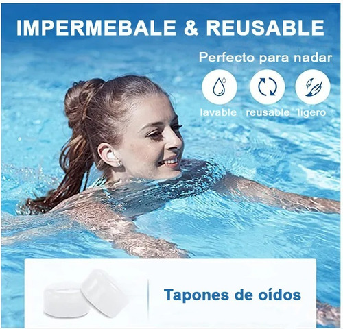 Imagen 4 de 6 de Tapones De Oídos Para Nadar (3 Pares)