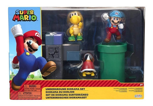 Figuras de Super Mario - Conjunto de jogos Diorama Underground