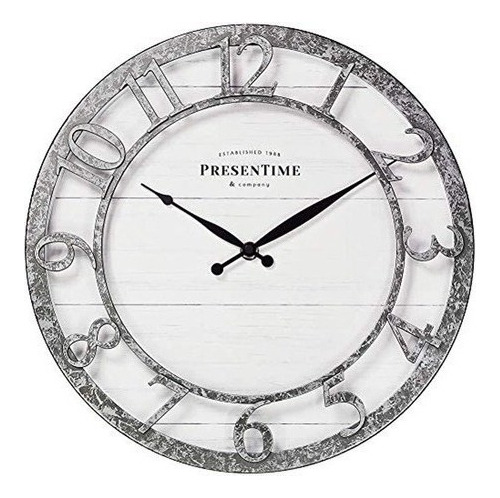 Presentime Y Co Reloj De Pared Serie Farmhouse De 13  , Movi